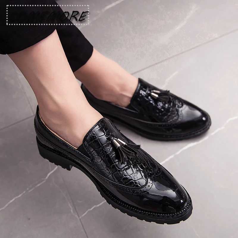 Fi British Style Office Shoes for Men Casual Shoes Breathable Leather Loafers Pointed Driving Comfortable SlipXJ250113