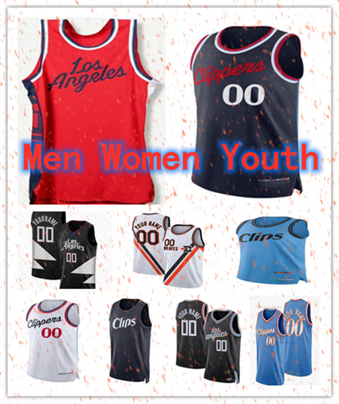 Clippers Jersey custom Basketball Harden Leonard Norman Powell Ivica Zubac Coffey Derrick Jones Jr. Bogdan Bogdanovic Kris Dunn Simmons Drew Eubanks Nicolas Batum