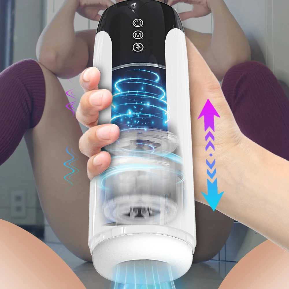 Automatic Thrusting Male Masturbation Cup Rotation Penis Oral Sex Mane Masturbator Cup Vagina Sex Toys for Men Adult GoodsW250114