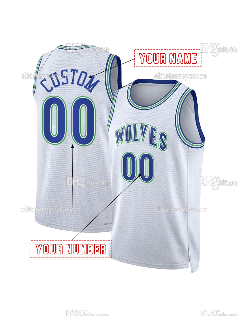 Personalized Custom Basketball Jersey Edwards Reid Shannon Jr. McDaniels Conley Randle Women Youth Embroidered Letter Number Design Polyester