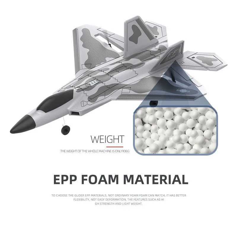 Bm22 rc f22 plane raptor 4ch Large Fighter Jet Fixed-wing Remote Control Foam Glider Electric Model Airplane Toys rc rtf X250114