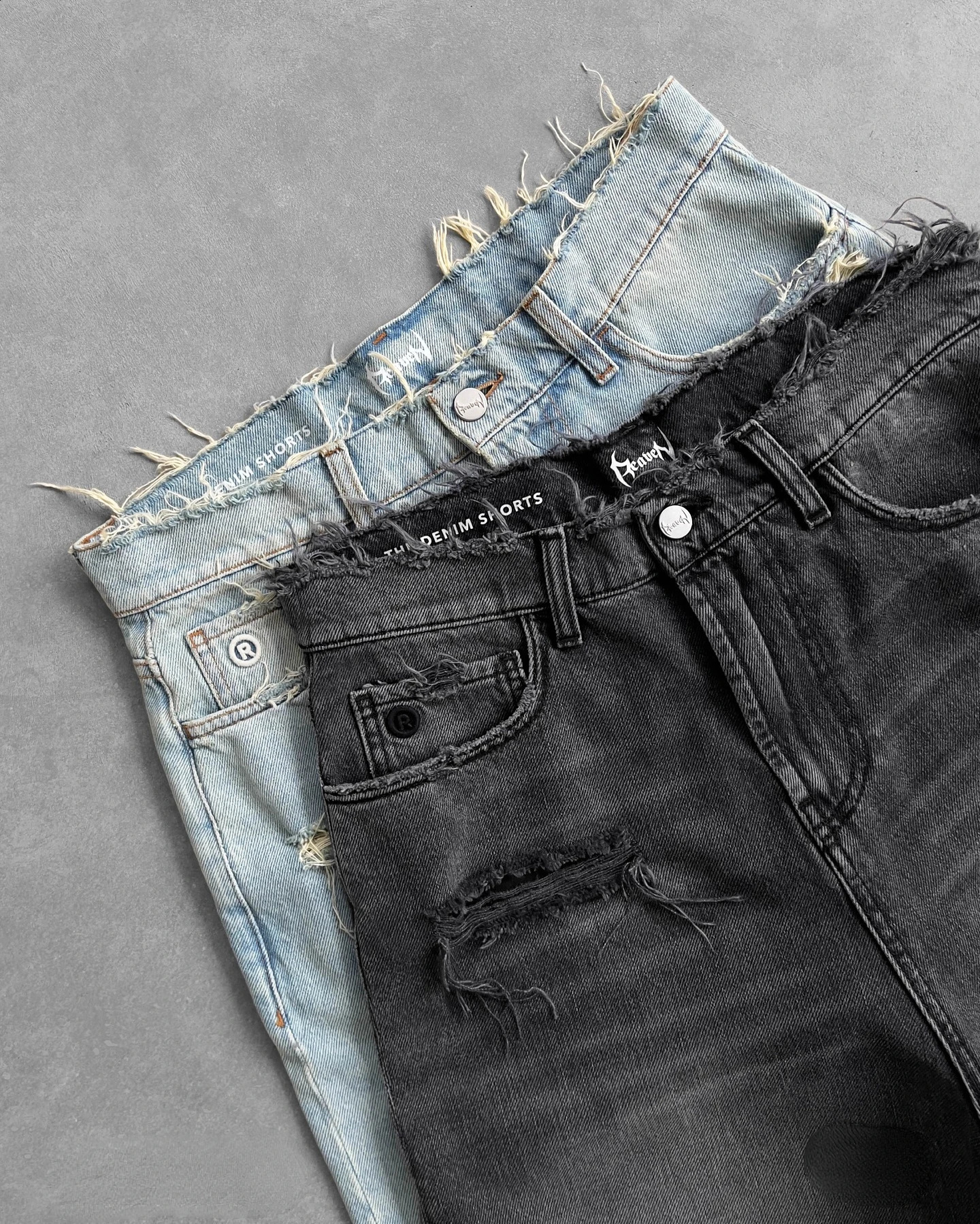 Womens summer hiphop ripped hole denim shorts Y2k black punk laundry bag work retro primitive edge casual 250207