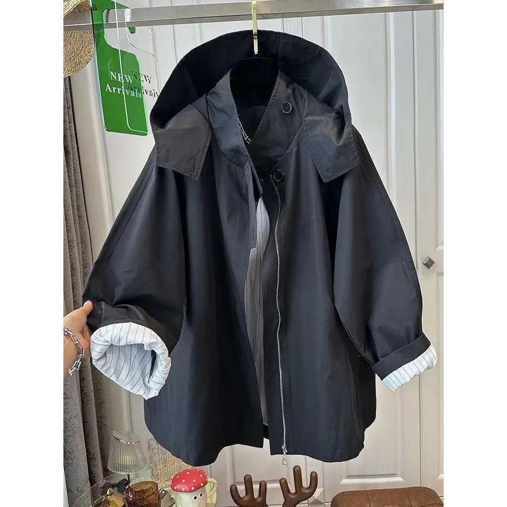 hoodie Women's Wear BZVW Casual Jacket Women's Autumn New Hooded Zipper Design Solid Color Mminimalism Coats Versatile Female jacket