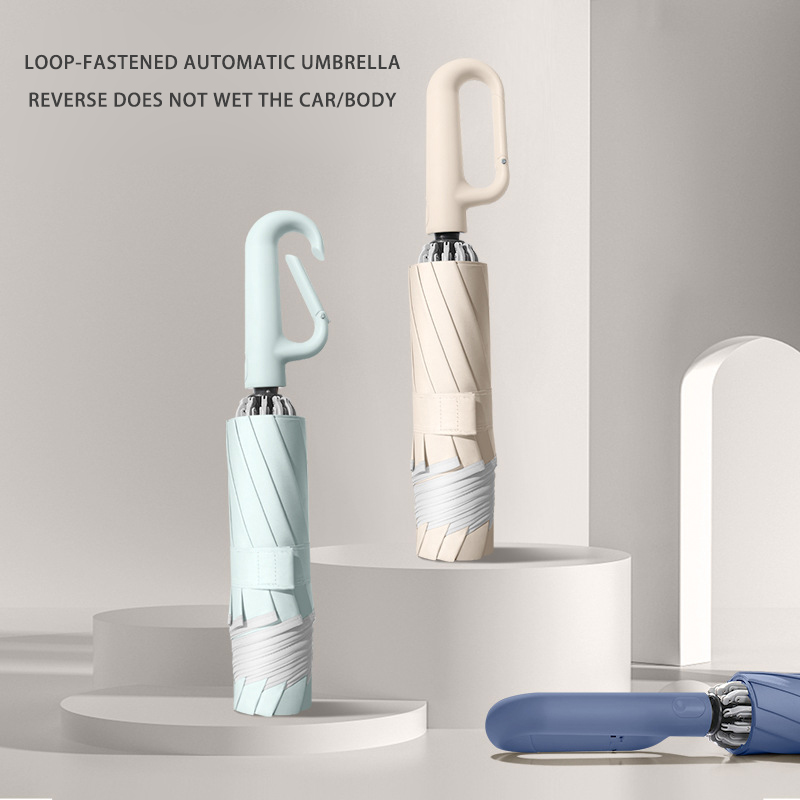 Portable Automatic Open-Close Umbrella with Reversible Cover - Ideal for Students and Outdoors