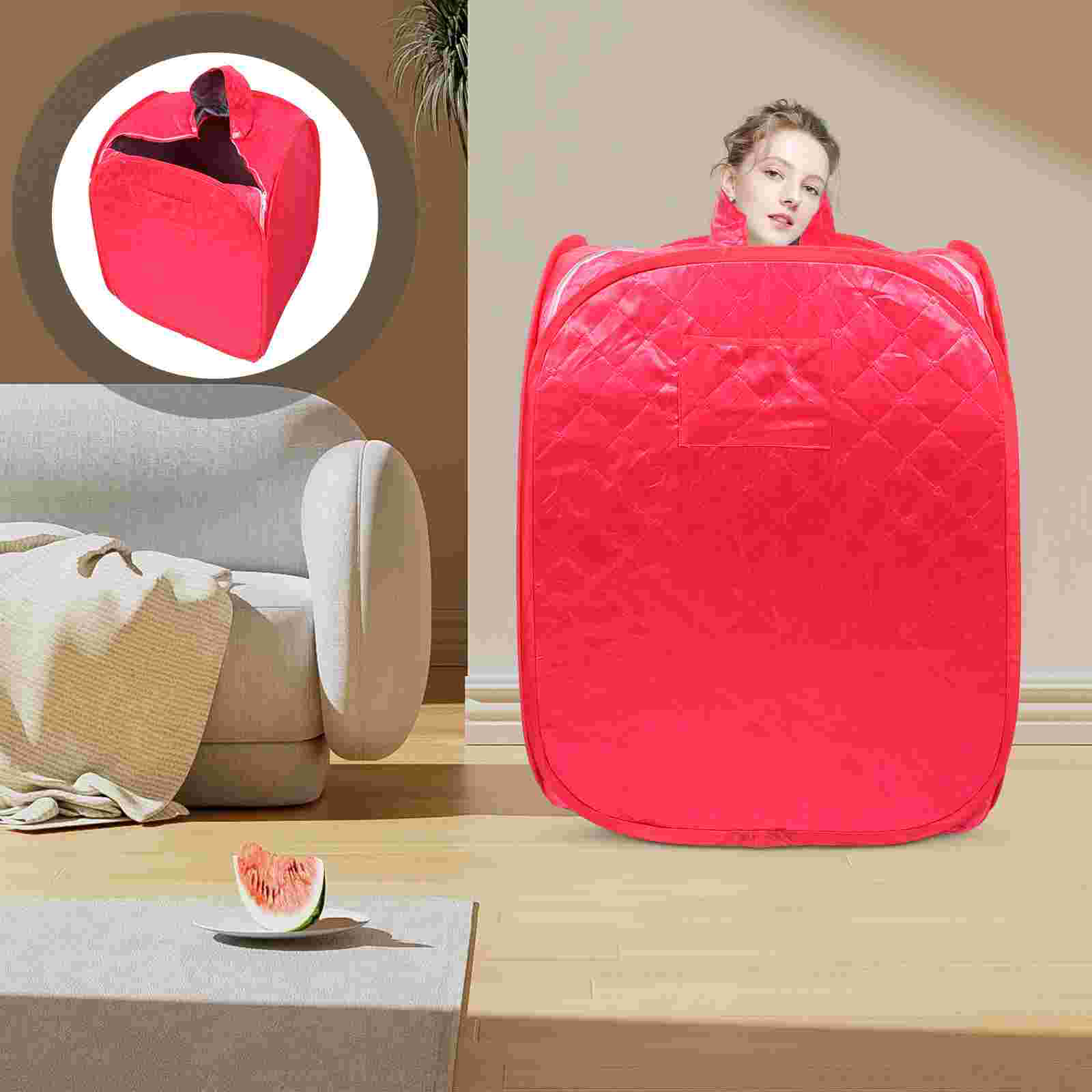 Fabric Satin Folding Steamer Box Personal Sauna Room Portable Sauna Tent Full Body Sweat Steam Tent Individual Spa 115x70x58cm
