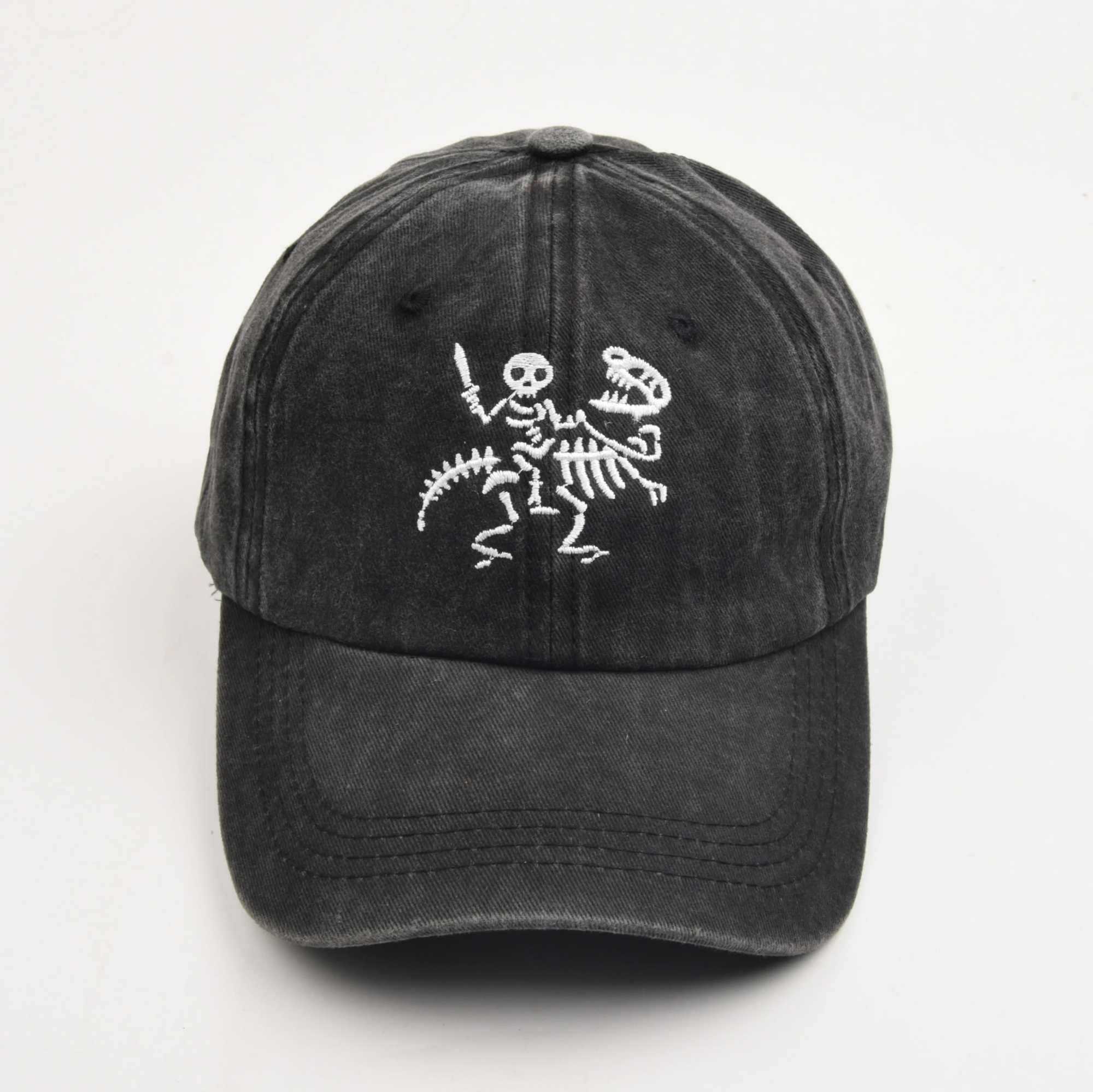 Skeleton Knight and Dragon Embroidered Cotton Baseball Cs Mens Snback Hat Vintag Cotton Hip Hop Dad Hat Truck Hat W250113