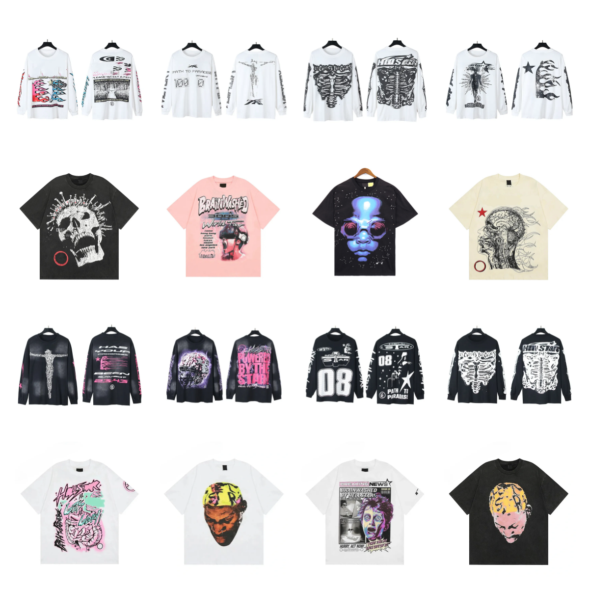 designer t shirt shirts graphic tee tshirt mens clothes men tee tshirts clothing oversized crew neck loose hip hop rock gothic y2k womens long sleeve streetwear shirt