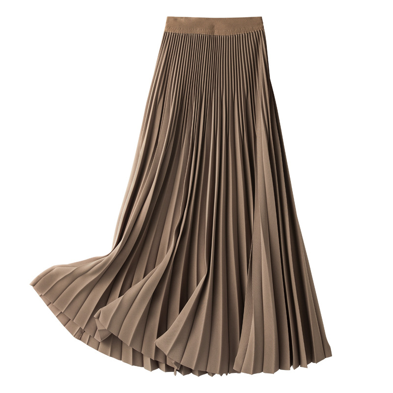 XX7130 Spring and summer heavy pleated skirt for women high waist slim large size skirt versatile pleats