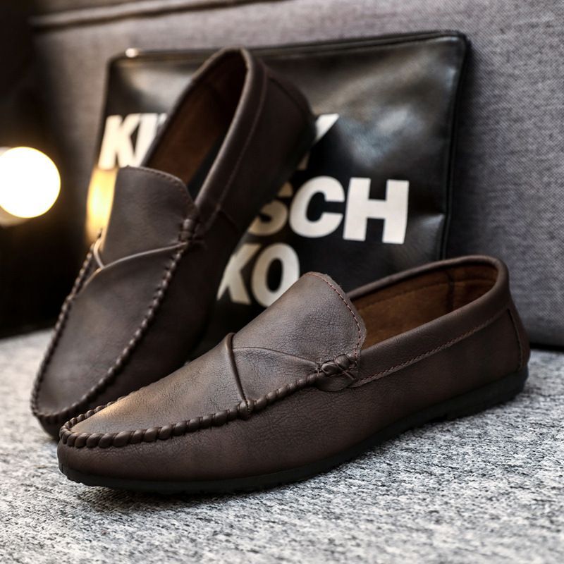Summer Loafers Men's Leather Casual Trend British Shoes