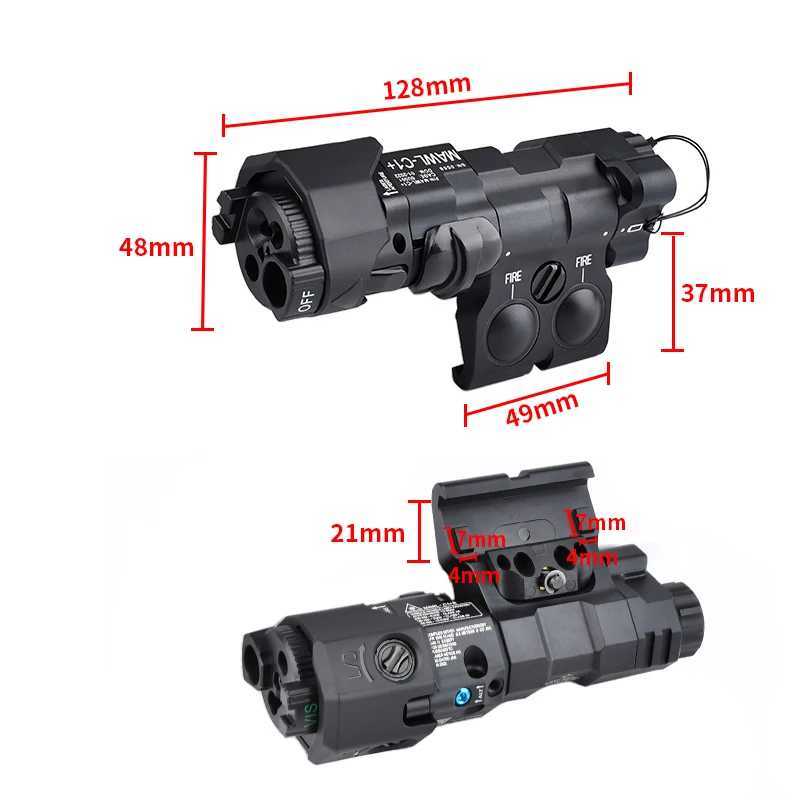 Tactical Metal CNC MAWL C1 Red Green Blue IR Light Endcap Aiming Device Latest AA battery Outdoor hunting LightXJ241217