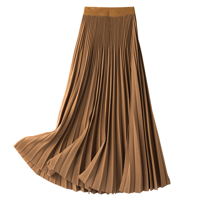 XX7130 Spring and summer heavy pleated skirt for women high waist slim large size skirt versatile pleats