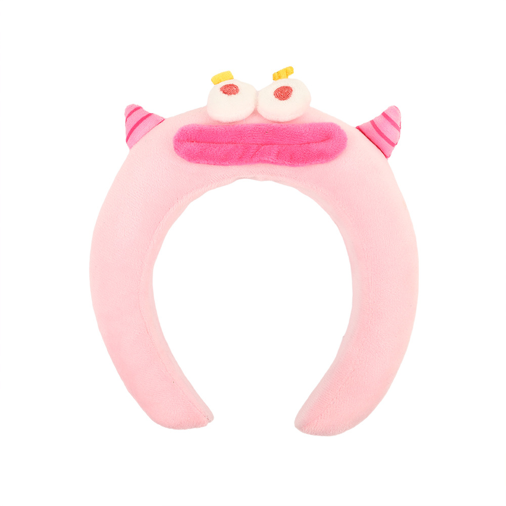 Ugly cute big mouth monster headband female internet celebrity, high skull top anti slip hairpin headband new face washing and hair pressure headband 