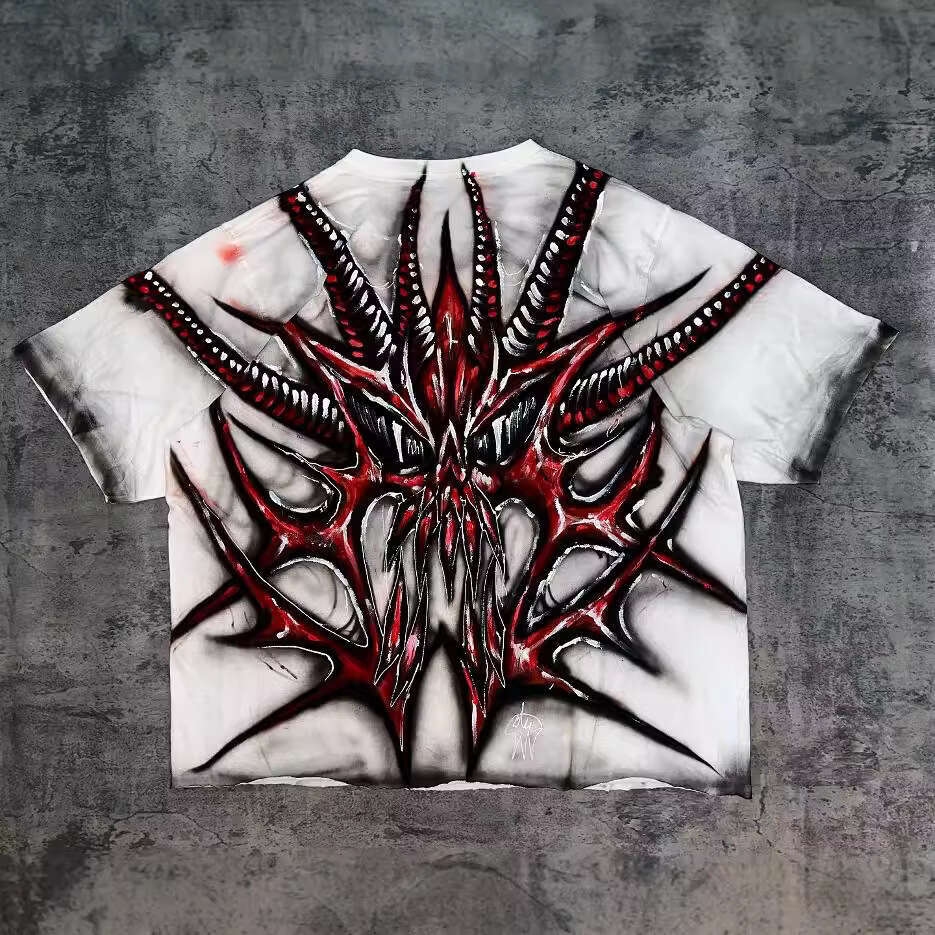 fashionable and personalized street Harajuku y2k printed unisex pure cotton T-shirt