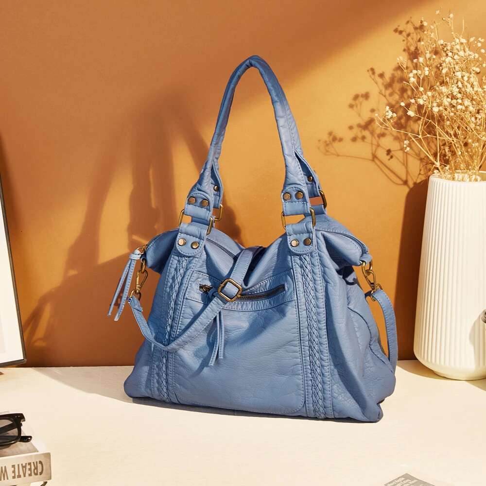 Annmouler Large Capacity Washed Leather Hobo Bags Women Roomy Handbags With Crossbody Strap Best Gift Women, For Her