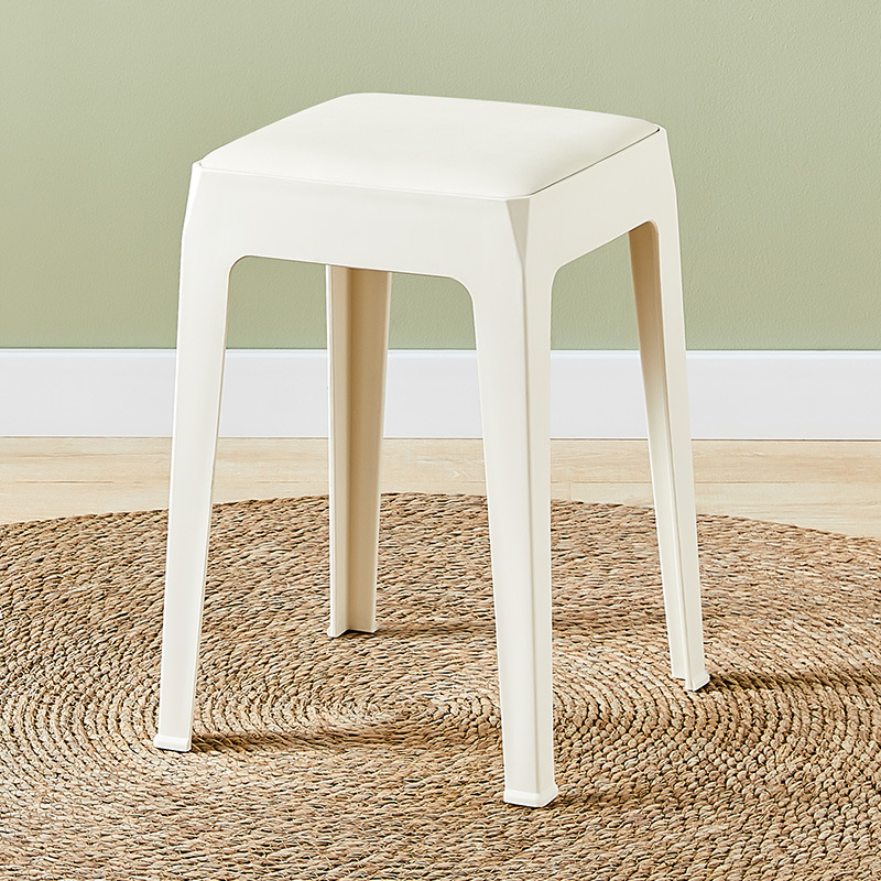 0127 Plastic stools can be stacked for home use, thickened round stools, dining chairs, square stools, restaurant guest spare stools