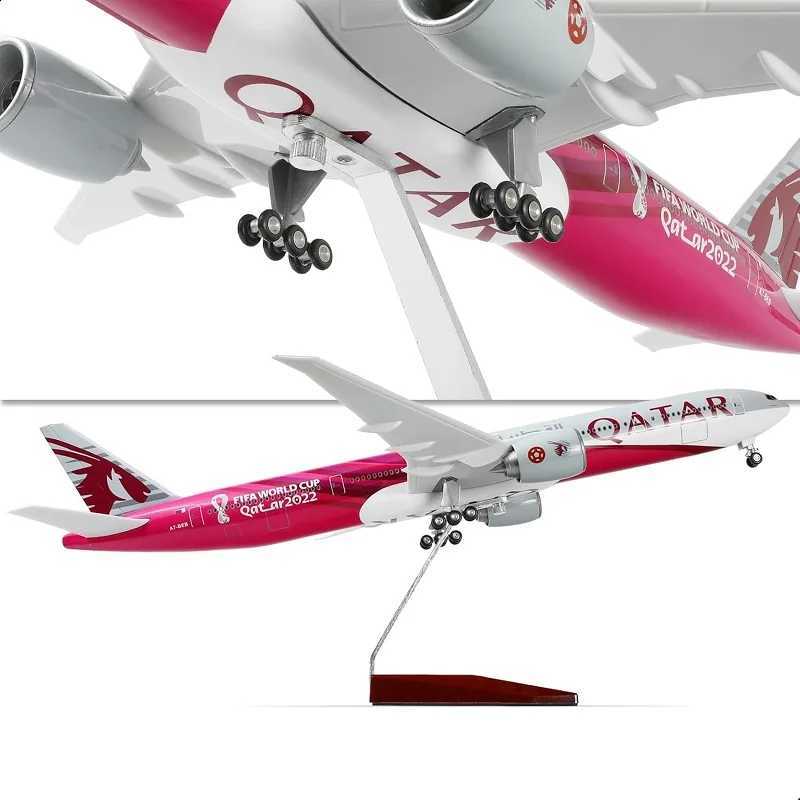 47CM 1/157 Scale Boeing B777 Aircraft Qatar Air Airlines Model Diecast Resin Plane Airplane Collection Display Toys Gifts X250114