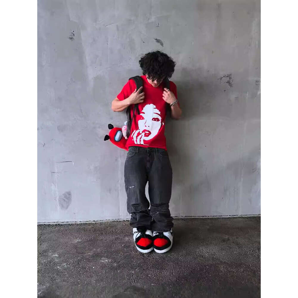 Personalized design, portrait printing, 3D three-dimensional patterns, multiple colors, summer casual loose fitting men's and women's tops