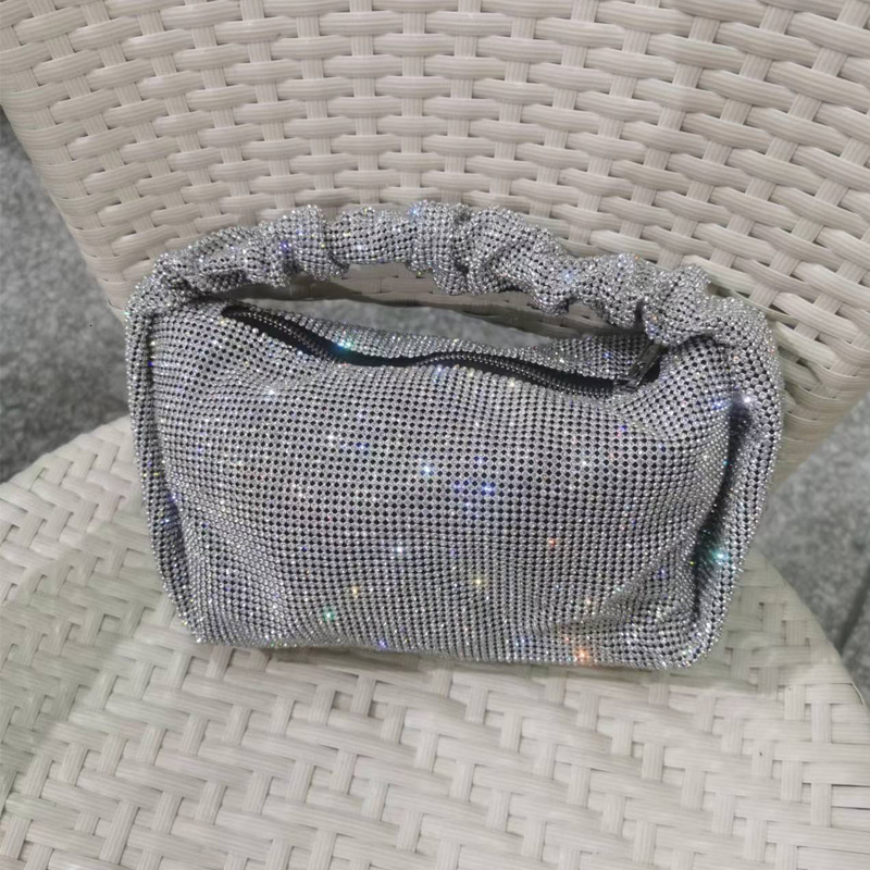 New Designer Bag High-quality Fashion King Wrist Set Water Women's Sparkling Diamond Crossbody Bag Wallet Armpit Bag Dumpling Bag