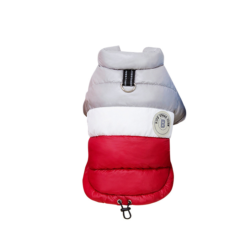 Cross-border wholesale winter pet clip outdoor warm thick dog coat multi-color optional two-legged cotton-padded jacket discount sale 2025