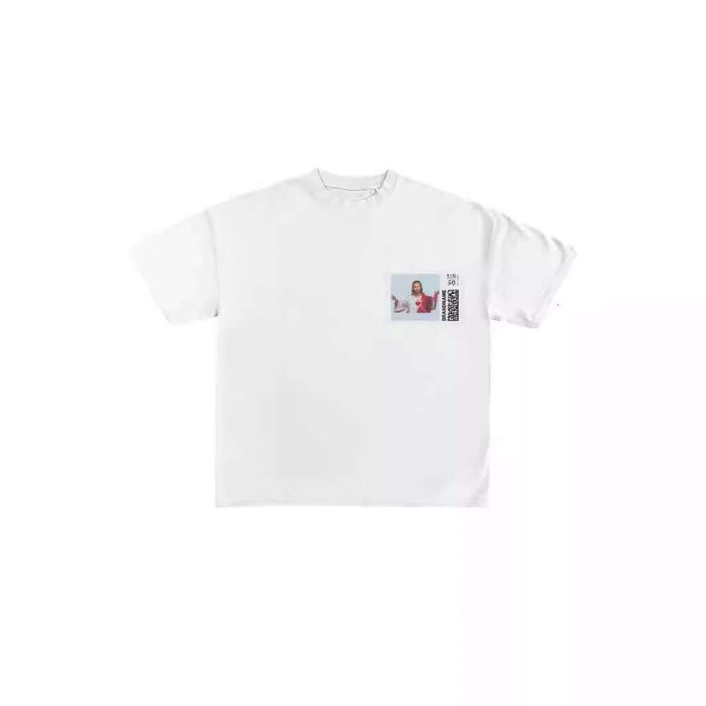 Summer personalized street trend letter printed cotton unisex pullover top