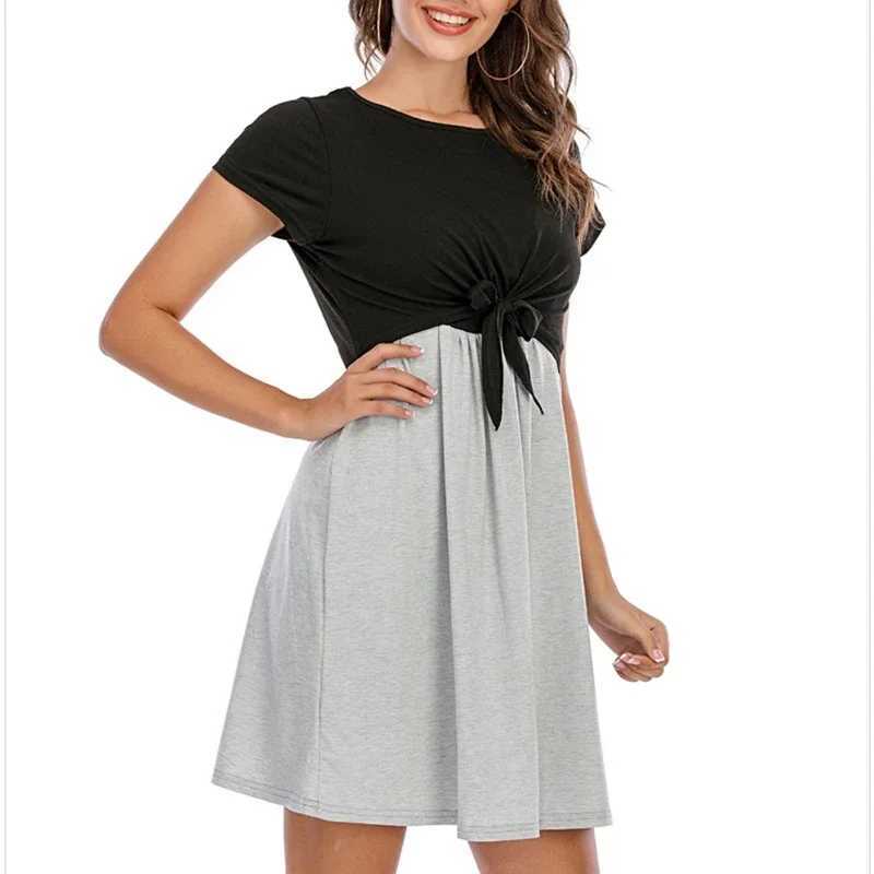 Womens dresses maternity patchwork bandages maternity care baby pajamas Breastfeeding Vestdos Gravida W250113