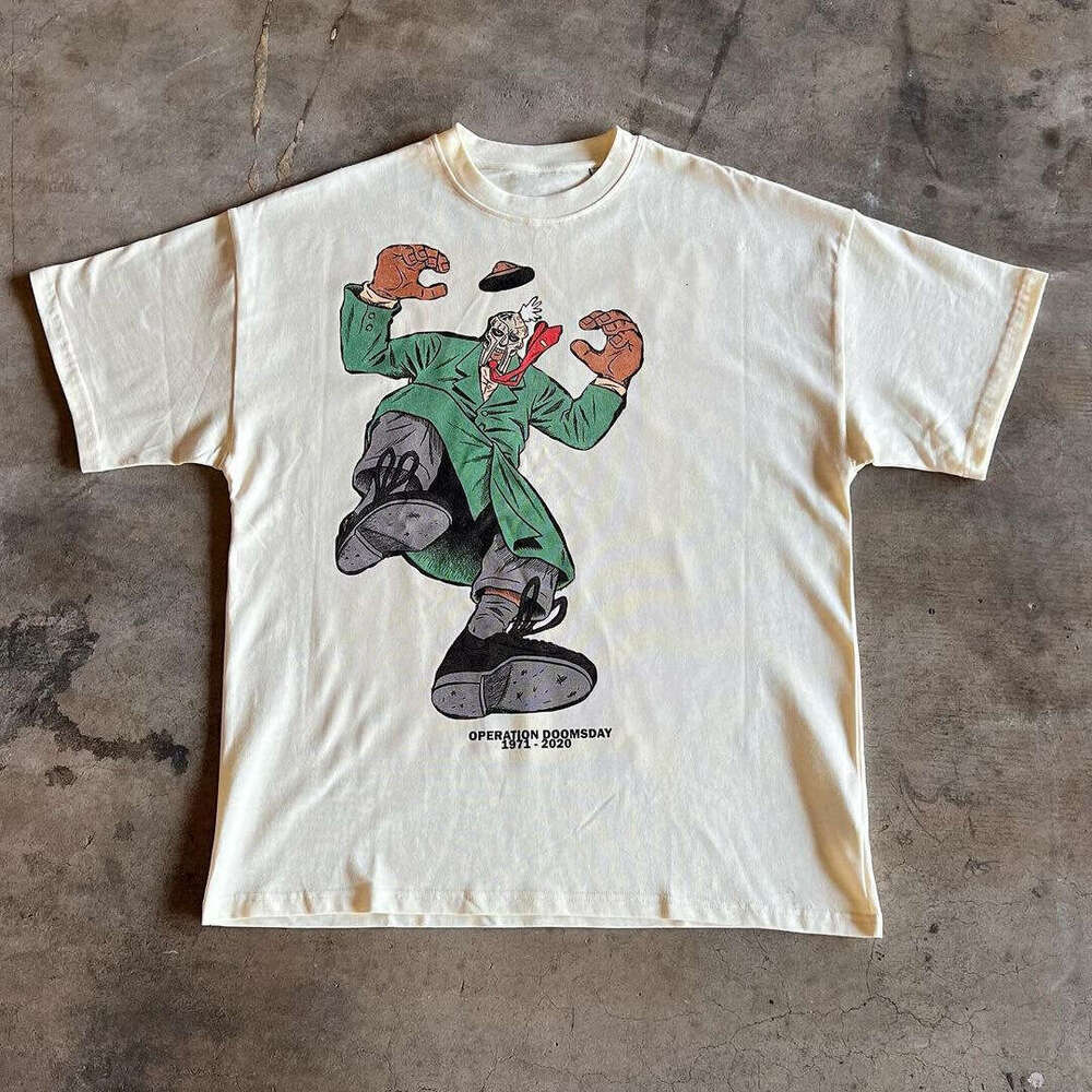 Summer cotton outdoor commuting leisure anime cartoon skeleton 3D three-dimensional pattern fashionable short sleeved shirt