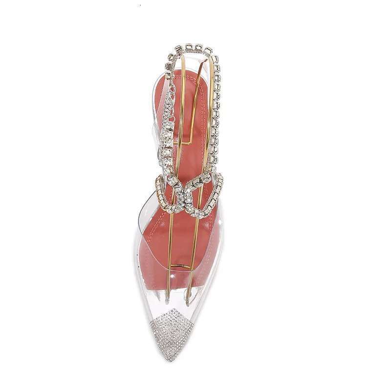 Designer Transparent Crystal Clear High Heels Party Women Pumps Bg Runway Sandals Summer Shoes