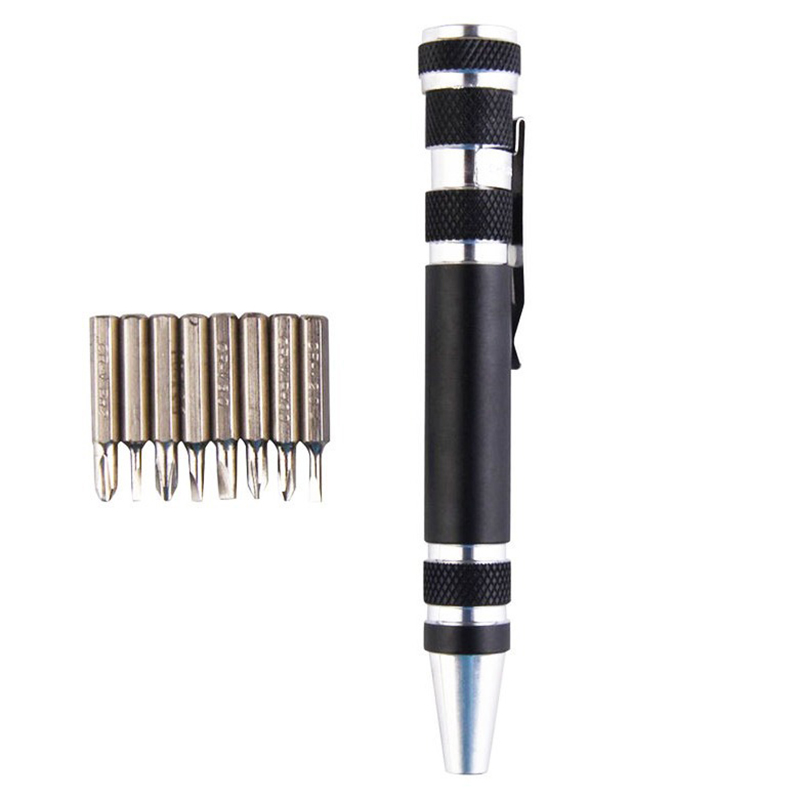 Portable 8 in 1 Mini Screwdriver Set Small Screwdrivers Pen Magnetic Repair Tools Compact Precision Gadgets Computer Eyeglasses Daily Home Improvement