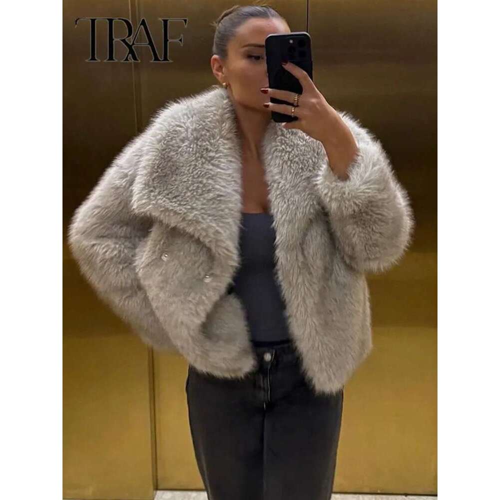 hoodie Women's Wear TRAF Metal Color Sequin Woven Jacket For Women Loose Stand Collar Long Sleeve Coat Autumn Winter Chic Female Outerwear jacket