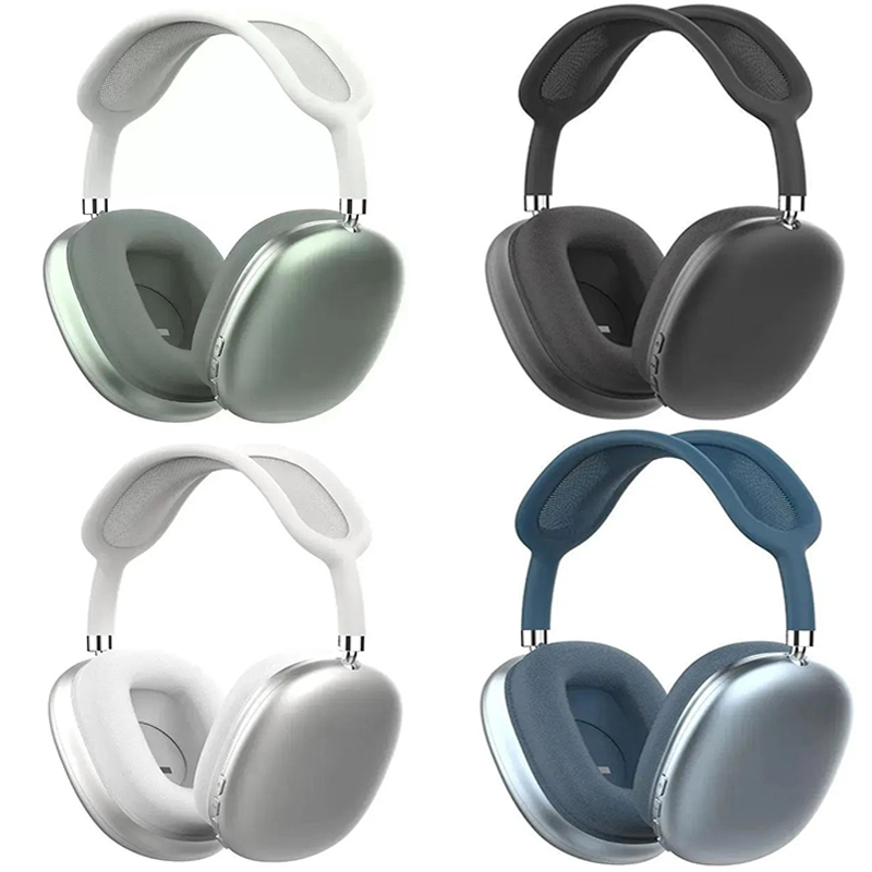 Écouteurs d'écouteurs Écouteurs de fil sans fil Bluetooth Bluetooth Stéréo Hifi Super Bass Headset Chip P9 MAX HEADPHONE Purple Wiht Box