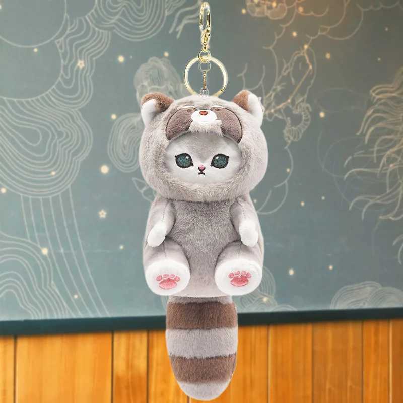 2025 Plush Dolls Kawaii Mofusand Long Tailed Forest Animals Series Plush Cute Stuffed Shark Cat Soft Doll Keychain Gift for Birthday Kids