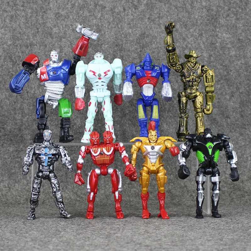 set of 8pcs anime figures 5 inch Real Steel Toys Atom Movie Zeus Twin Cities Midas Non JAKKS Action Figure Robot gift Model W250114