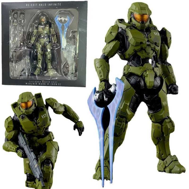 2024 Hot Sale 18cm Halo Infinite Master Chief Mjolnir Vi 1/12 Scale Action Figure Re edit Gen.3 117 Kos 1000 Model Gift Toys Free shipping
