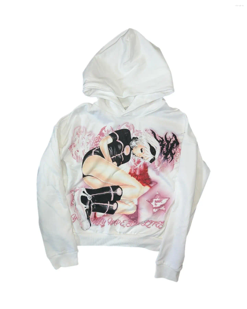 Women&#039;s Hoodies Harajuku Drolandmiller Hip Hop Goth Women Gothic Punk Streetwear Tops Grunge Sweatshirt Oversized Hoodie Clothes