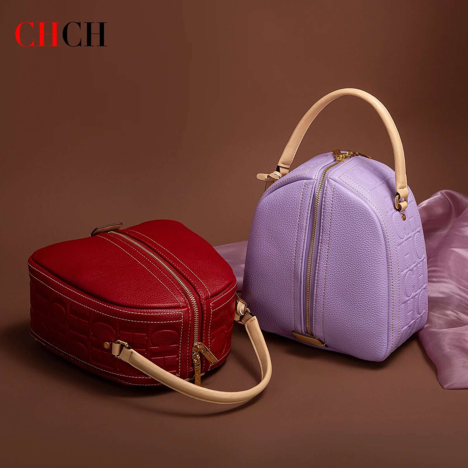 CHCH Women's Bucket New Dual Use Handbag Classic Letter Emed Shoulder Bag
