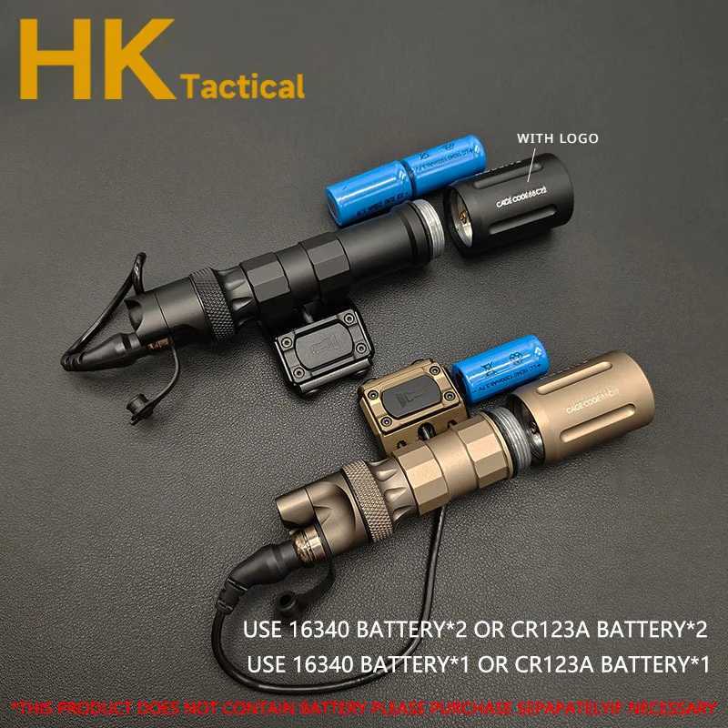 Tactical Flashlight LED1000LM Tactical High Power Weapon Scout Light Mod Button Pressure Switch Fit 20MM Rail with OriginalXJ241217