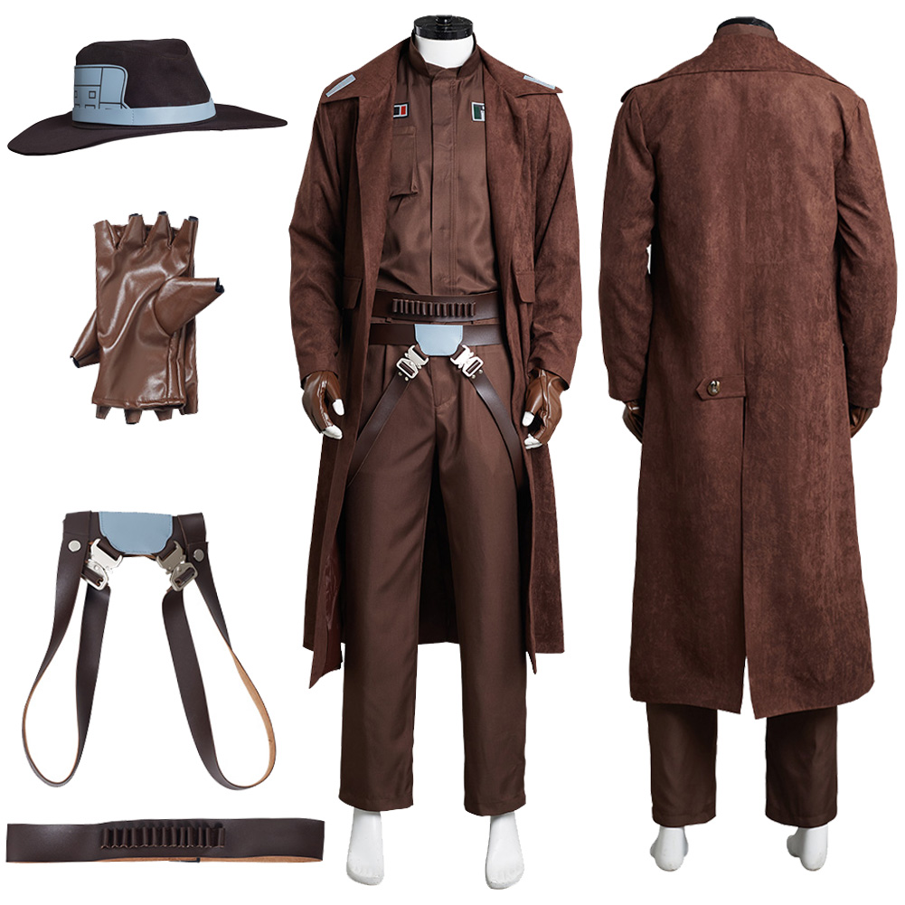 Bounty Hunter Bane Cosplay Fantasy Hat Coat Clothing Movie Space Battle Costume Disguise Adult Men Roleplay Fantasia Outfits