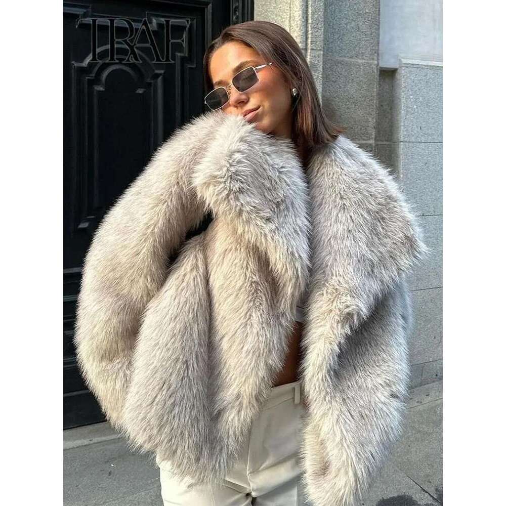 hoodie Women's Wear TRAF Metal Color Sequin Woven Jacket For Women Loose Stand Collar Long Sleeve Coat Autumn Winter Chic Female Outerwear jacket