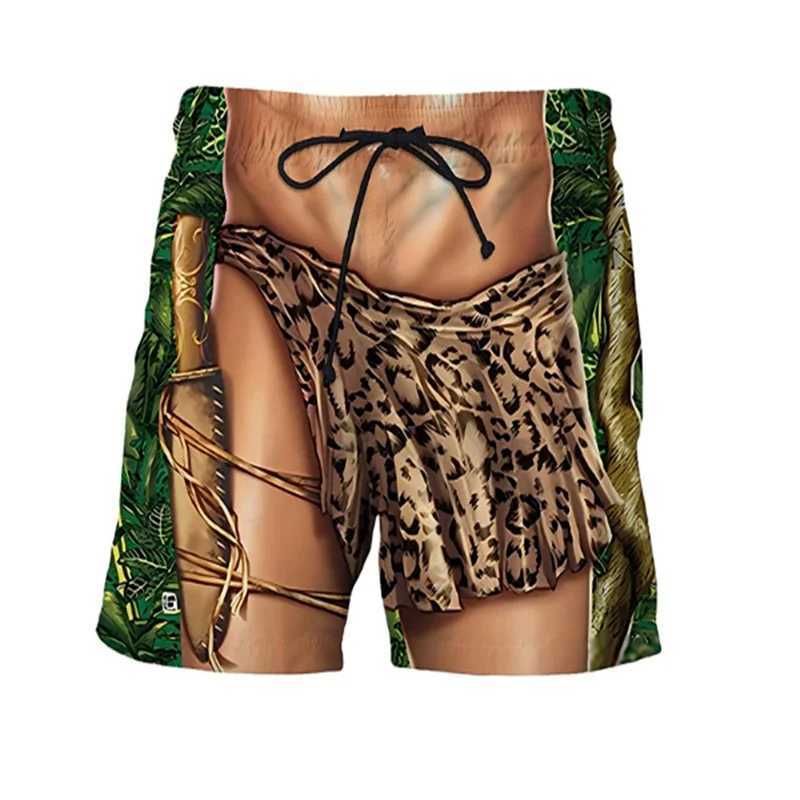 Funny Realistic Briefs Pattern Beach Shorts Fashion Trend Summer 3D Printed Swim Trunks Loose Catch Eyes Quick Dry Short PantsXJ250114