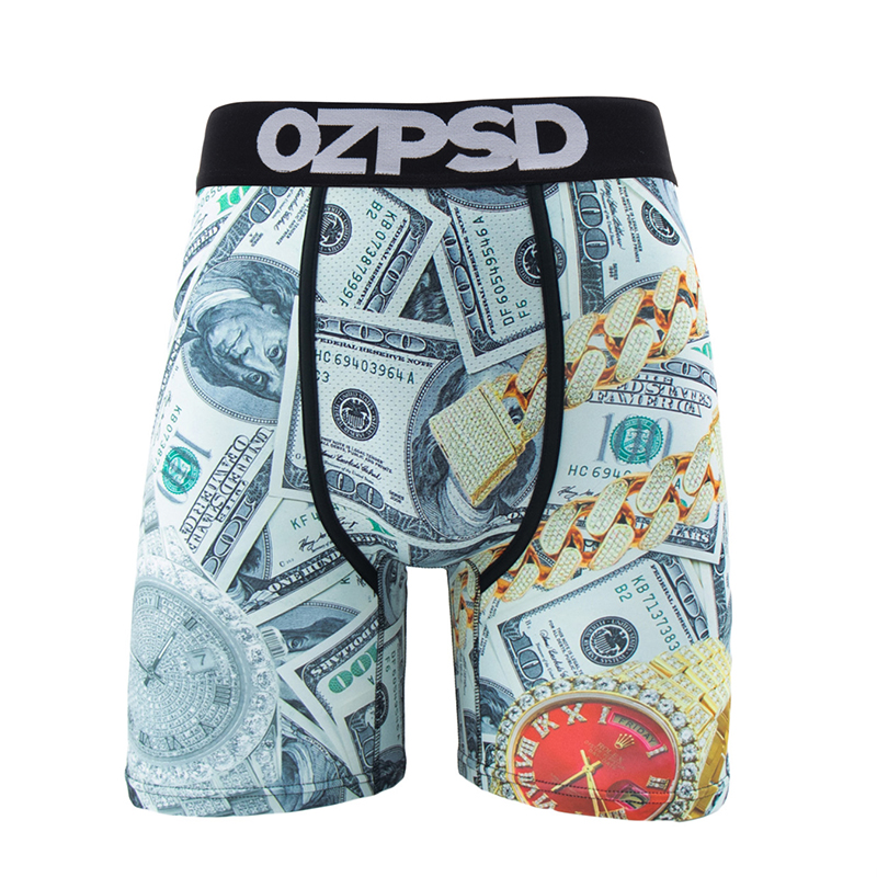 OZPSD Sexy Men Underwear Boxers Cueca Male Panty Lingerie Men Underpants Boxershorts Plus Size Breathable Print Man Boxer Briefs