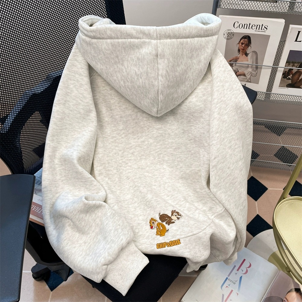 2025S designer embroidered hooded for women in autumn winter with plush and lazy style sweatshirt top