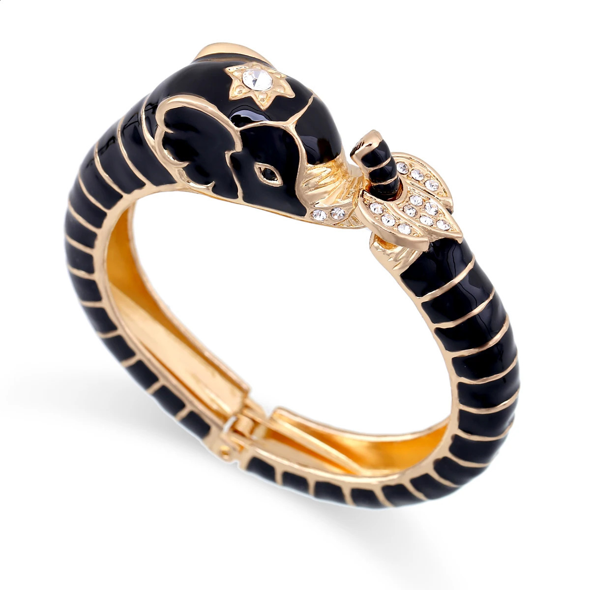 HAHA TOTO Trend Statement Short and Fat Animal Elephant Sleeve Bracelet Enamel Bracelet Womens Gold Plated Bracelet Party Jewelry 250109