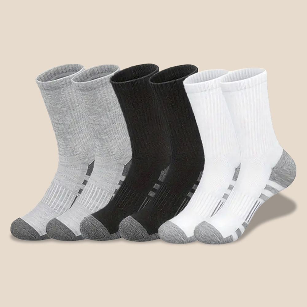 10/30 Pairs Of High-Quality Men's Workwear Socks, Unisex Sports Breathable Basketball Non Slip Socks, Casual Socks