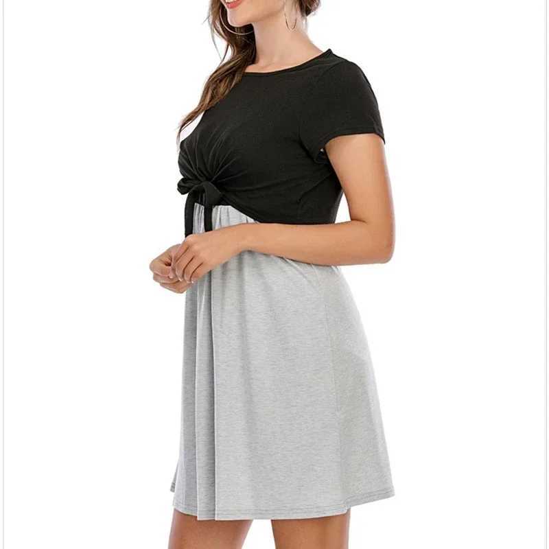 Womens dresses maternity patchwork bandages maternity care baby pajamas Breastfeeding Vestdos Gravida W250113