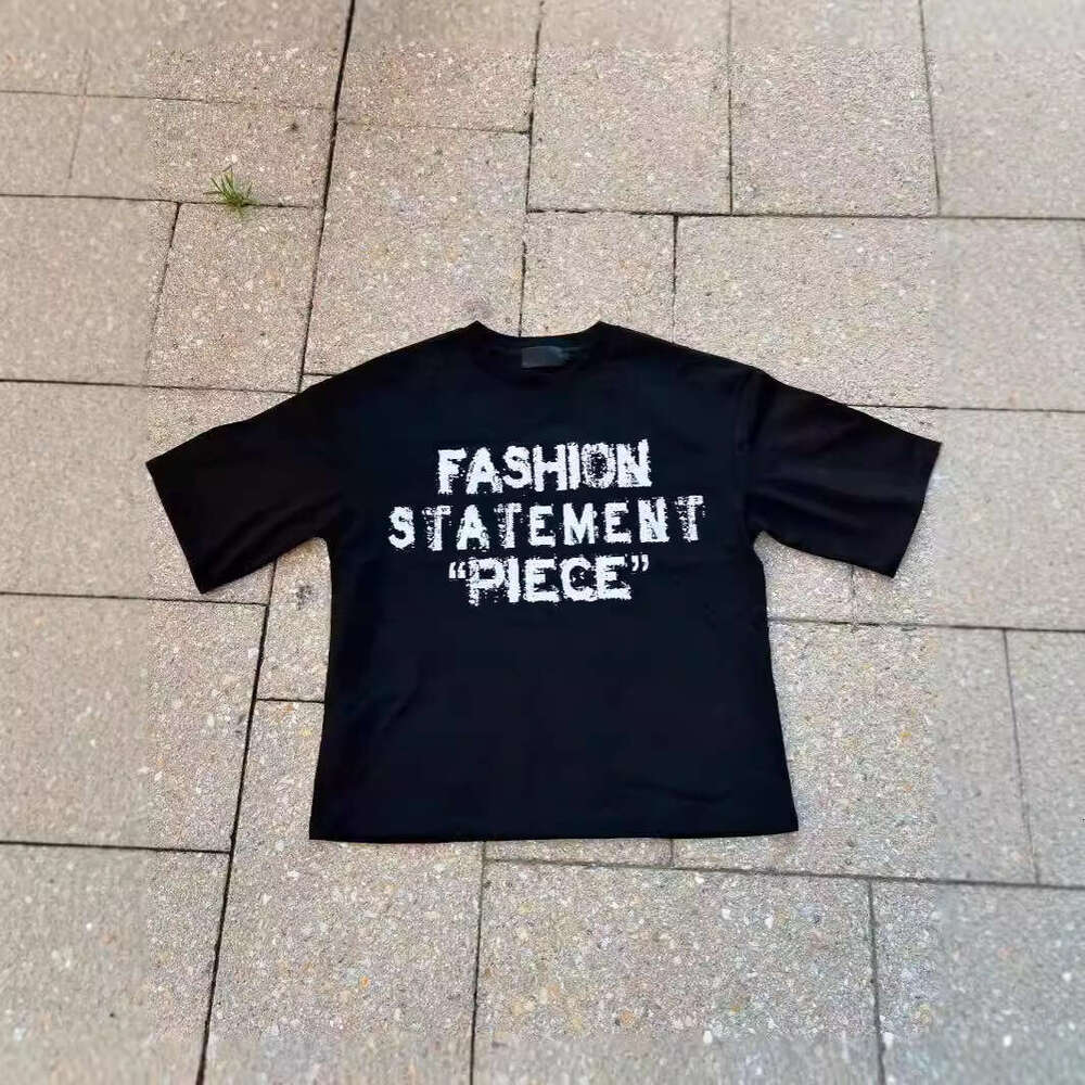 American street round neck pullover cotton loose fitting unisex summer cartoon anime 3D pattern top