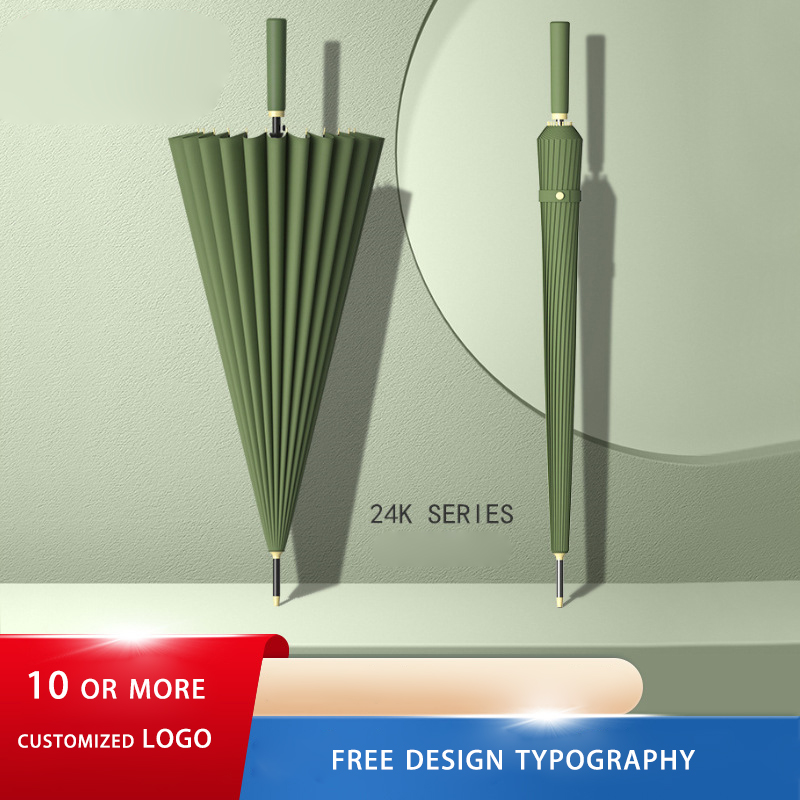 Durable Long Handle Auto Open Straight Rod Umbrella - Customizable Print for Advertising Use