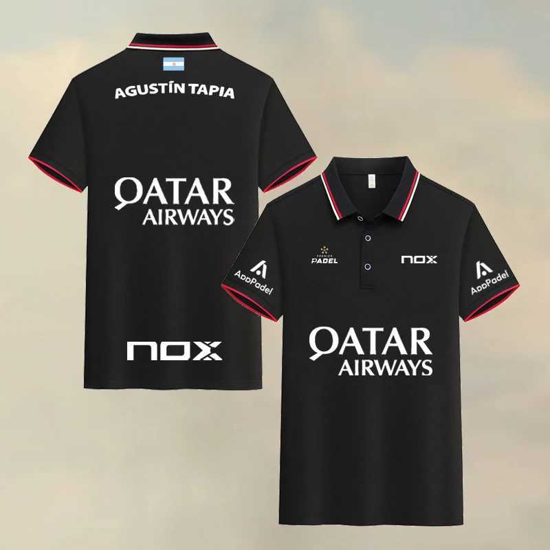 Padel Sports Elements Mens and Womens Breathable Business T-shirts Summer Comfortable Casual Short Sleeve Fashion Polo Shirt W250114