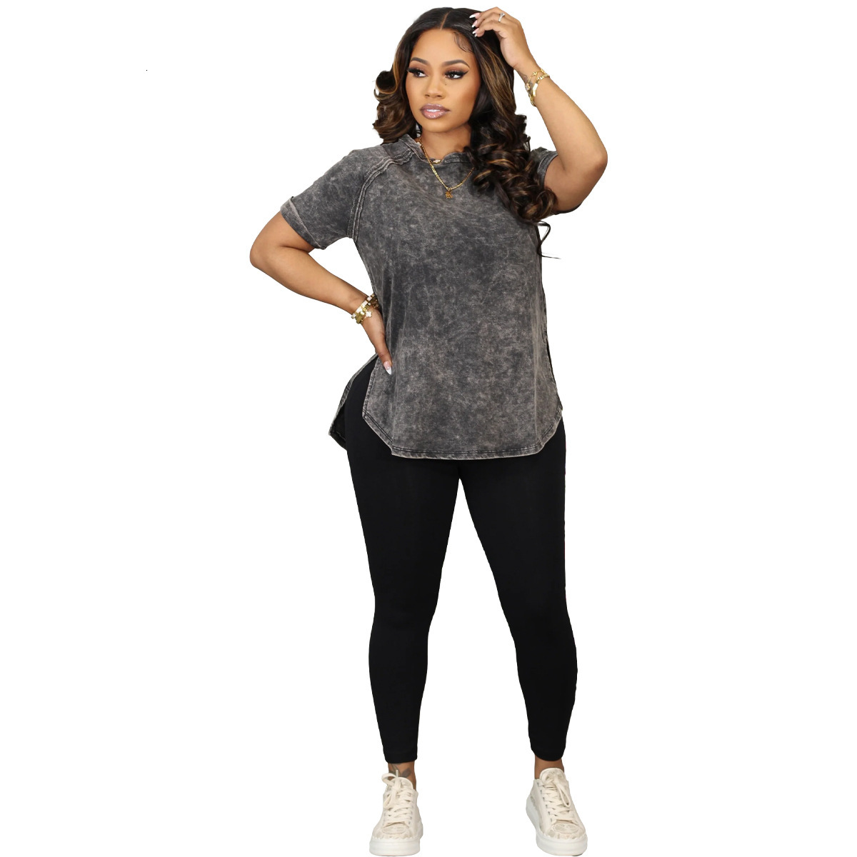 designer tracksuit women designer clothing 77589 Independent new fashion european and american women's printed casual set sports two 7f9