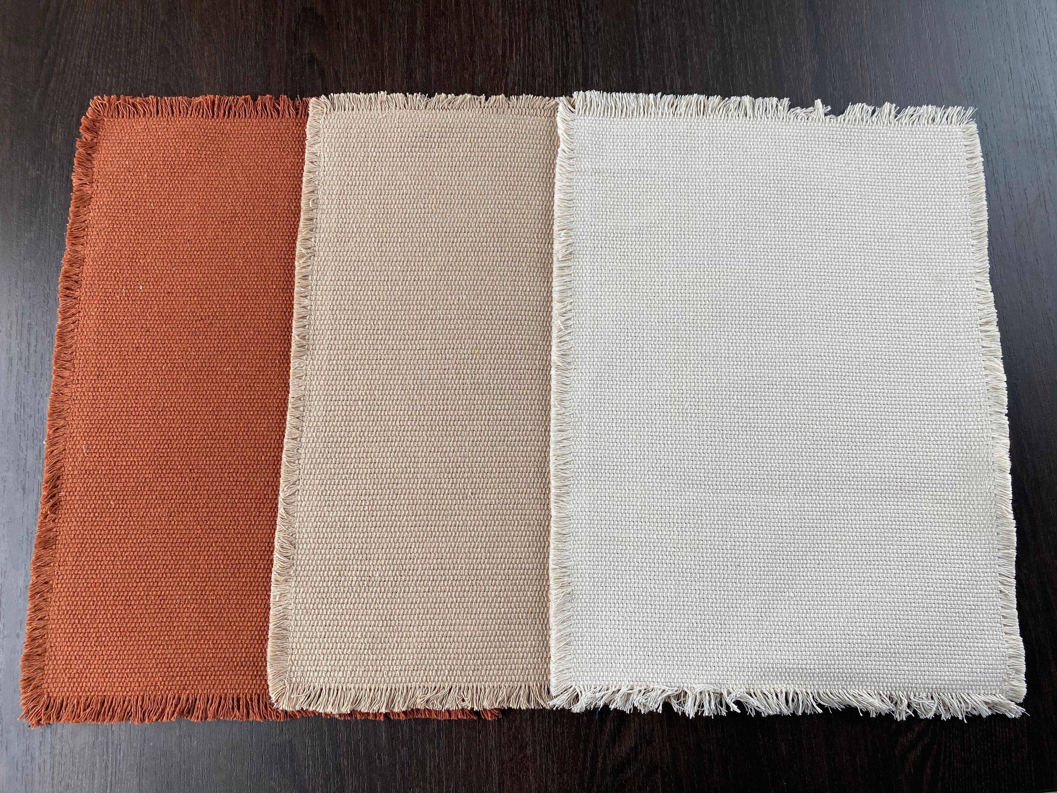 Handwoven Thick Cotton Table Mat for Dining Eco Friendly Handcrafted Heavyweight Cotton Kitchen Mat