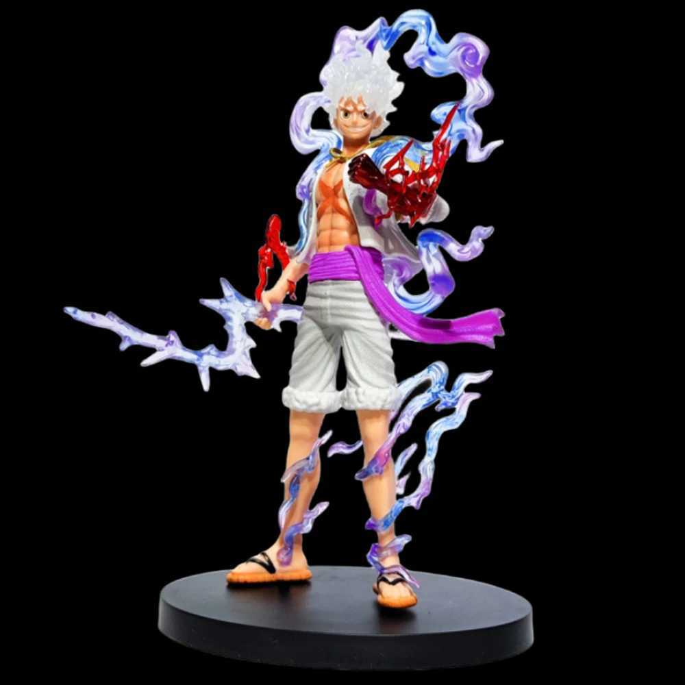 21CM Anime One Piece Luffy GEAR 5 Figurine Nika Sun God Action Figures Collectible Model Doll Toys Children Gift Free shipping